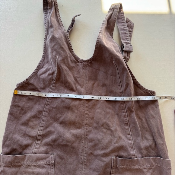 🛑UNAVAILABLE Free People High Roller Shortall Purple Mauve Medium Overalls - Picture 6 of 9